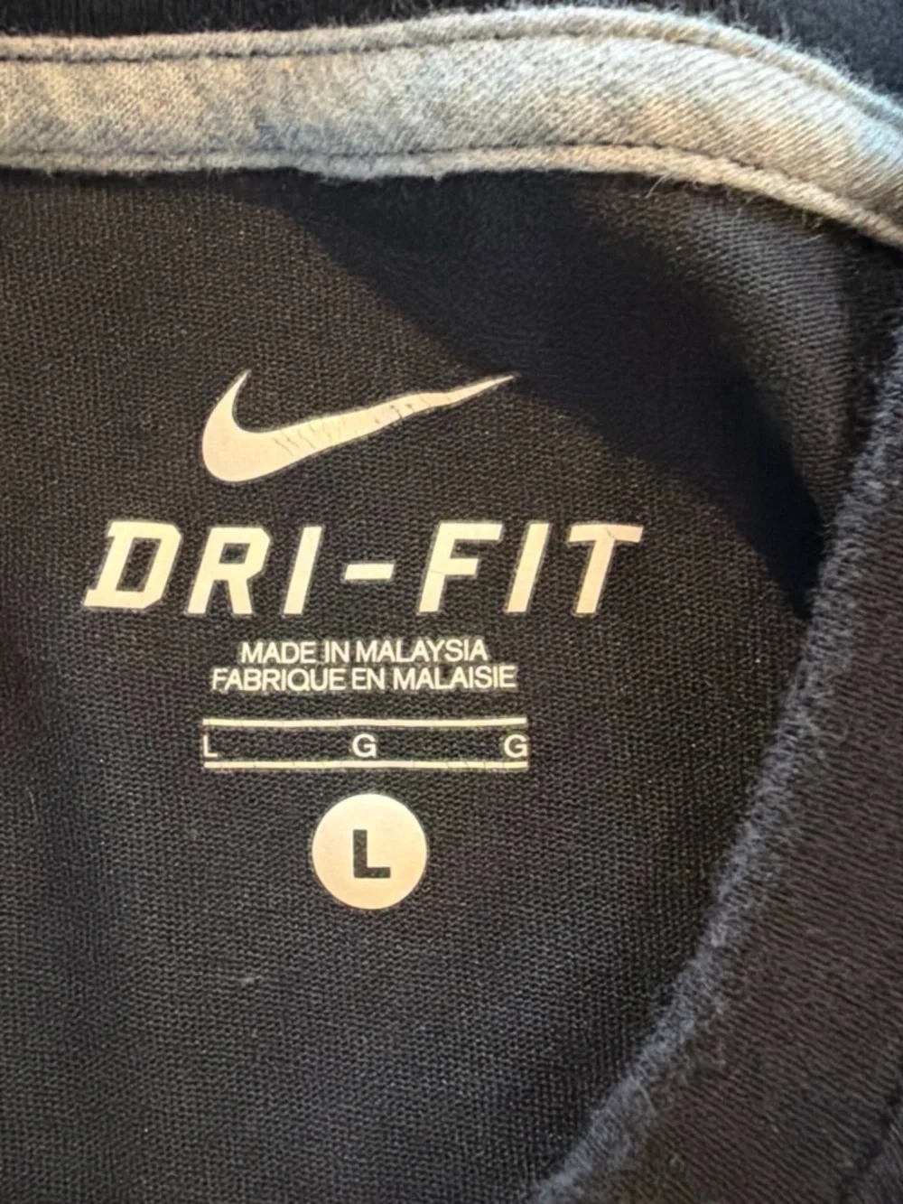 Nike Black Dri-FIT Graphic Tee with White Logo